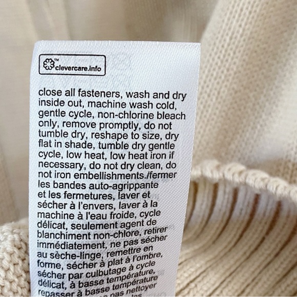 Tommy Hilfiger Cardigan Sweater Full Zip Beige Cream Off White Size Men's Small - Picture 9 of 12